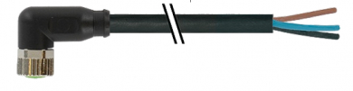 Câble M8 femelle coudé 3p5M 