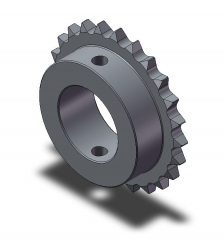 Pignon 25 dents chaine  axe 