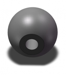 Bouton boule DIN319-KT-16-B4-M 