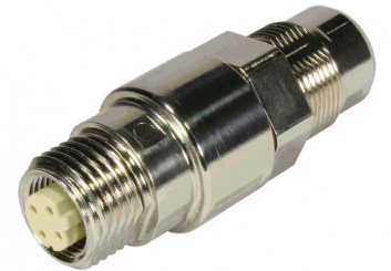 Adaptateur M12 D-Cod Bu - M12 X-Cod Bu 