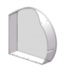 Protection 650X625X160 L, Capot 