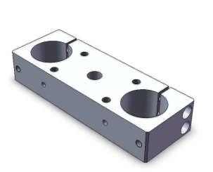 Plaque 39X74X208 M8(4X) ; Ø6(4X) 