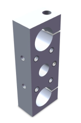 Plaque 29X50X135 M8(2X) Ø18(1X) 