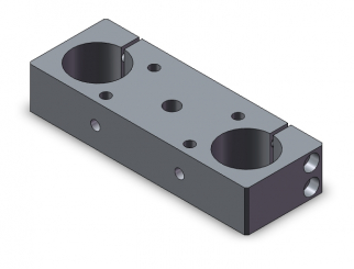 Plaque 39x74x208 Ø9 (2x) 