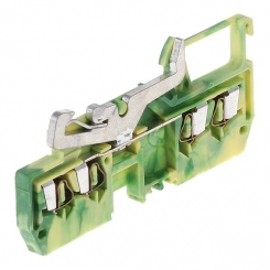 Borne vertejaune 4 conducteurs 